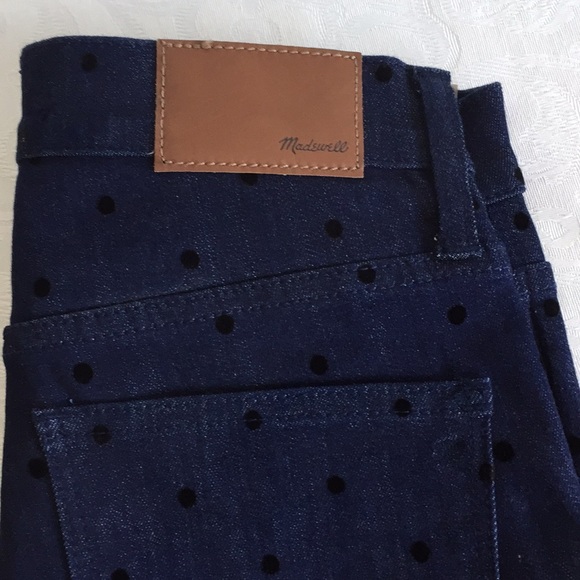 Madewell 9” Skinny Jeans in Flocked Dots - Picture 7 of 8
